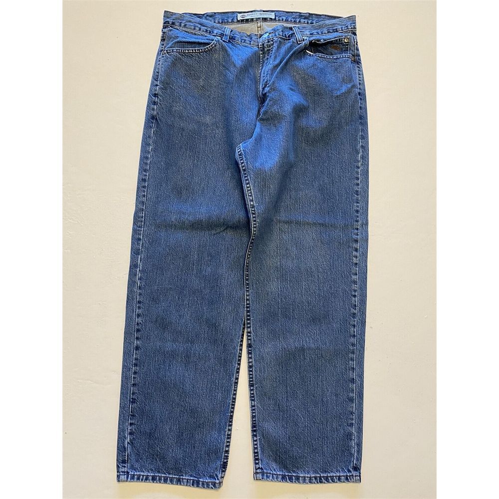 Harley Davidson 40 x 30 Genuine Motor Clothes Stone Washed Cotton‎ Denim Jeans